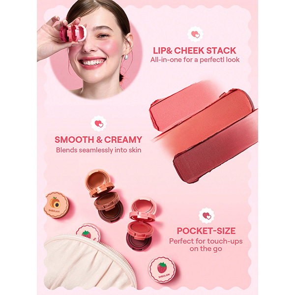 رژ لب و رژگونه 3 طبقه اپریکات دریم شیگلم رژ لب و رژگونه 3 طبقه اپریکات دریم شیگلم