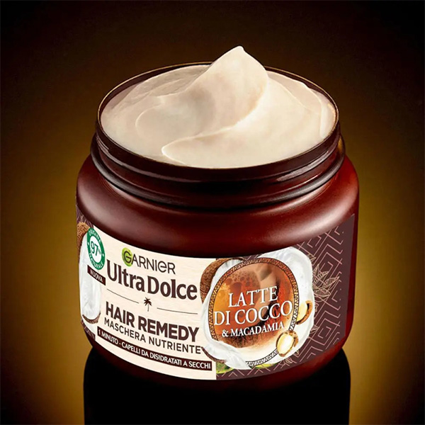 ماسک مو تغذیه کننده شیر نارگیل و ماکادمیا گارنیر ماسک مو تغذیه کننده شیر نارگیل و ماکادمیا گارنیر