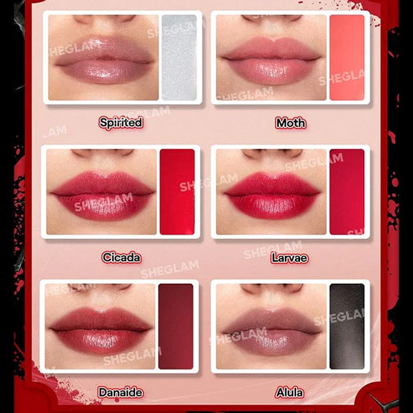 پالت رژ لب 6 رنگ باتر فلای شیگلم پالت رژ لب 6 رنگ باتر فلای شیگلم
