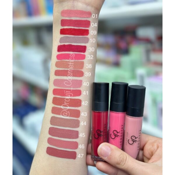 رژ لب مایع مات لانگ استی گلدن رز رژ لب مایع مات لانگ استی گلدن رز