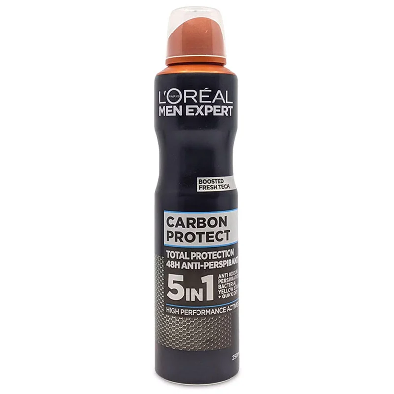 اسپری ضد تعریق مردانه لورآل مدل Carbon Protect