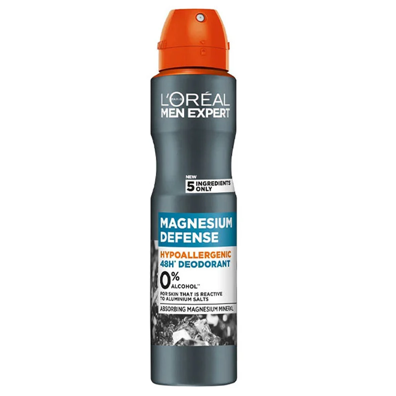 اسپری ضد تعریق مردانه لورآل مدل Magnesium Defence